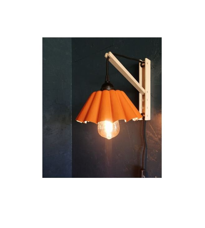 Lampe Baladeuse Applique Vintage Suspension en Métal Orange Moule à Gâteau