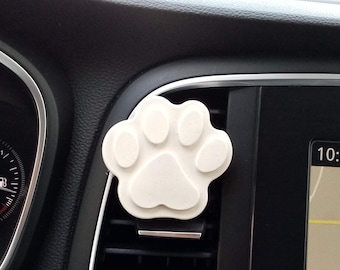 Difusor de yeso para ventilación de coche con huella de pata de mascota: regalo para amantes de las mascotas
