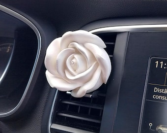 Rose Plaster Car Diffuser: Vent Clip Air Freshener with Refill