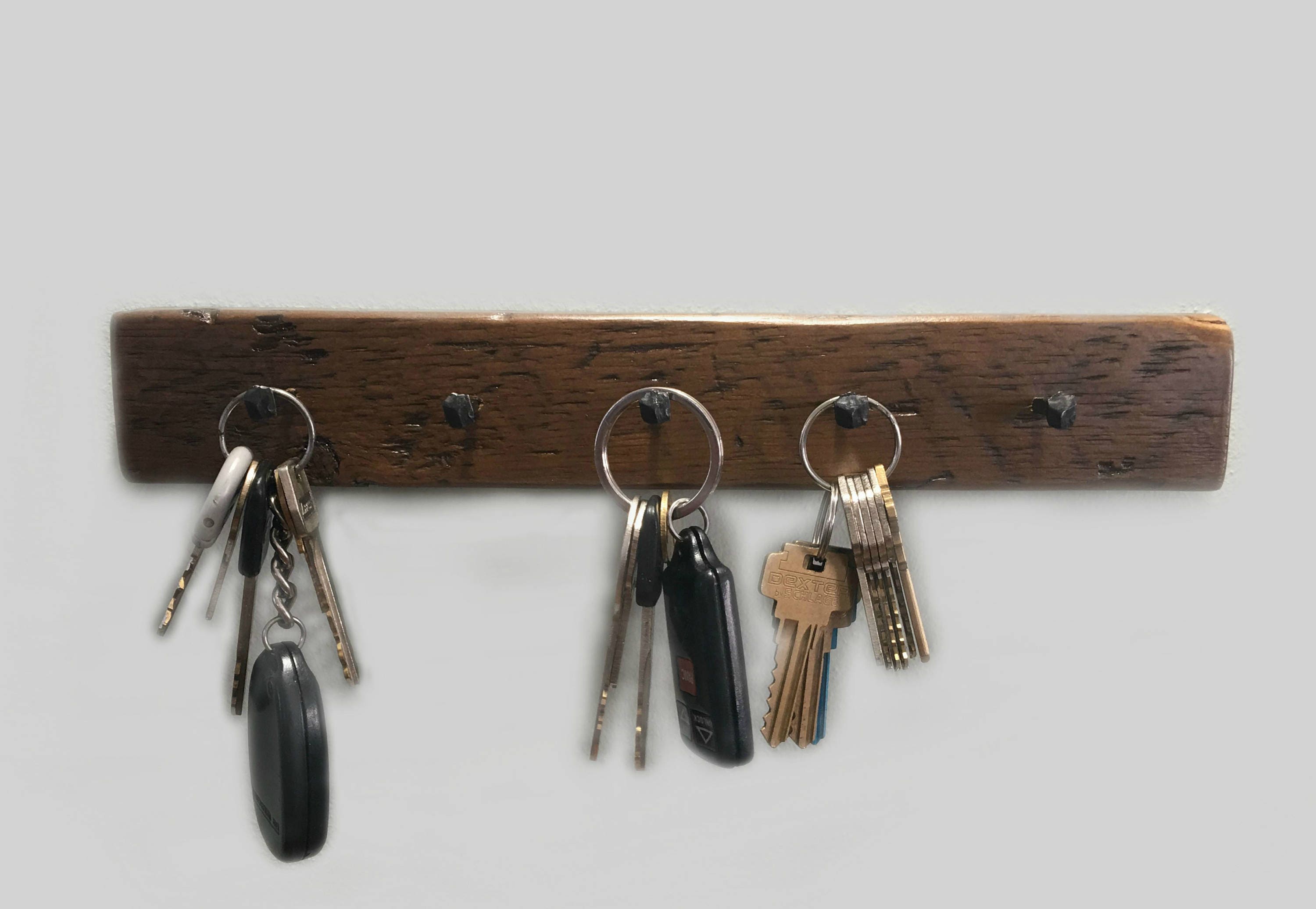 Reclaimed Key Hanger Rustic Key Rack Rustic Nail Key Holder Etsy