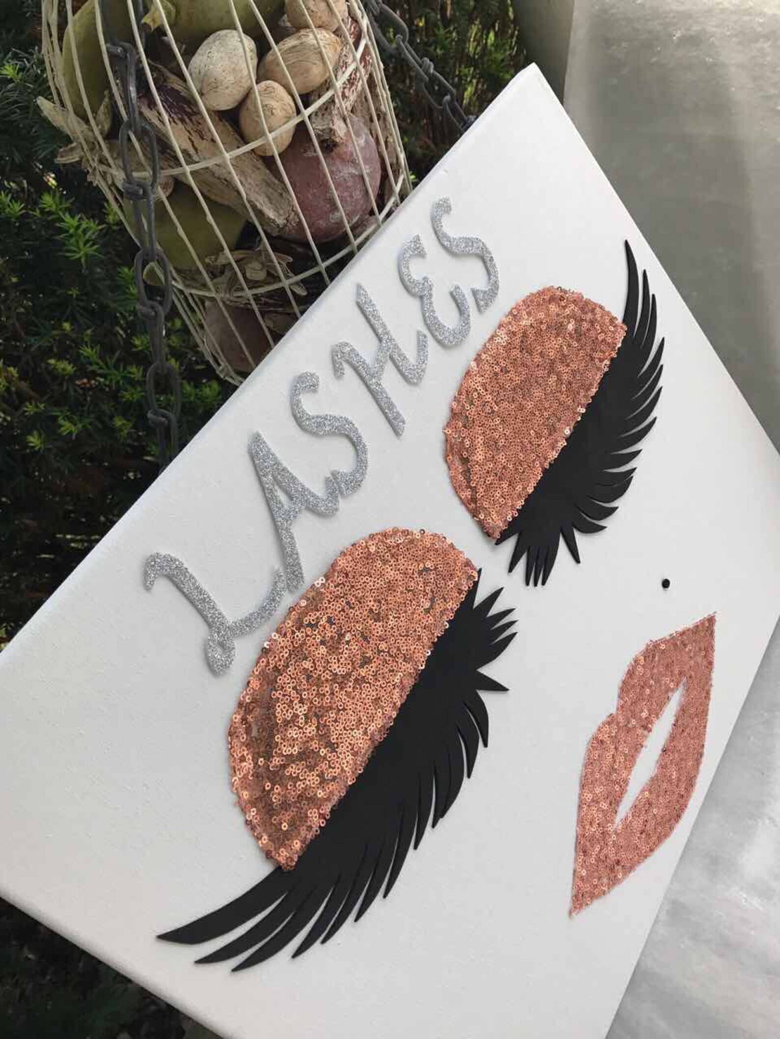 Personalized Eyelash Wall decor Handmade Eyelashes Silver Gold Etsy