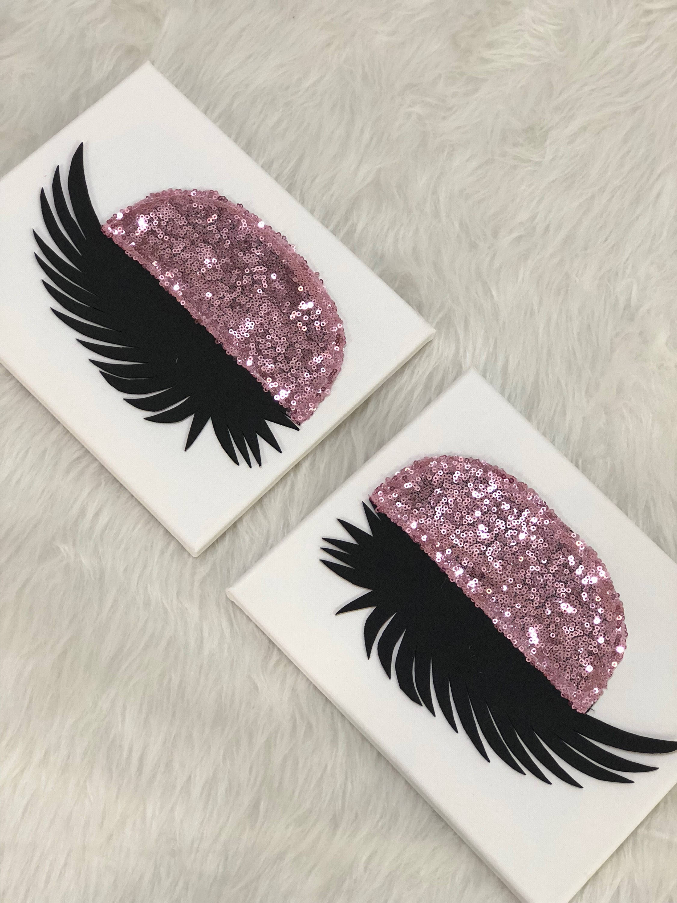 Lashes Sign Eyelash Wall decor 8 x 10 Handmade Etsy