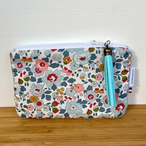 Betsy blauer Liberty-Fleecebeutel. Handytasche.