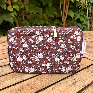 Bolsa de lã em Liberty Capel Pepper. Bolsa de telefone.