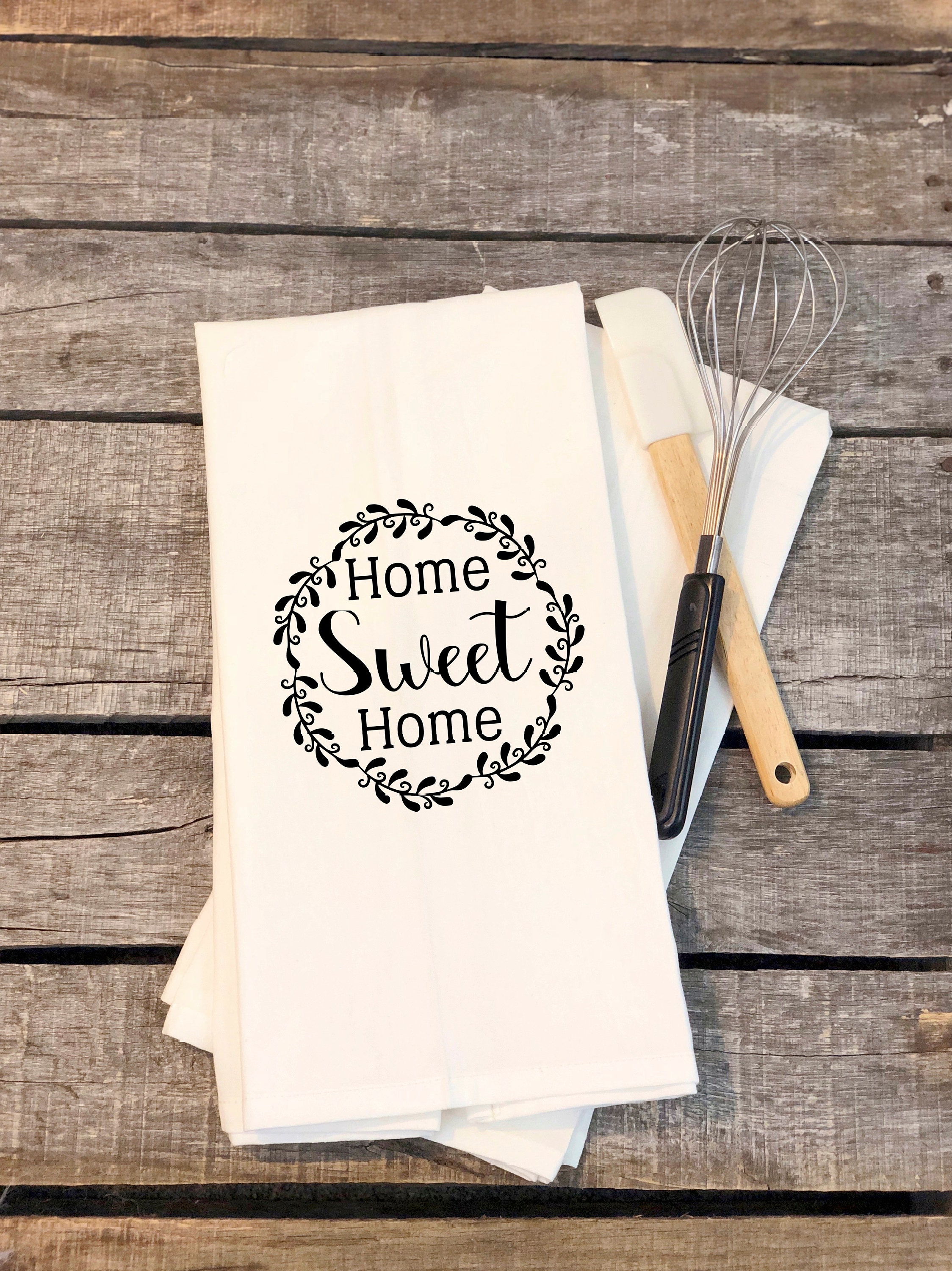 Inicio Dulce Casa toalla de cocina toalla de harina rústica | Etsy