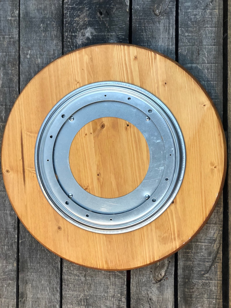 Wood Lazy Susan Lazy Susan Turntable Housewarming Gift Rustic Etsy