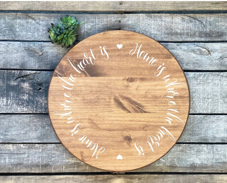 Wood lazy susan lazy susan turntable housewarming gift rustic Etsy