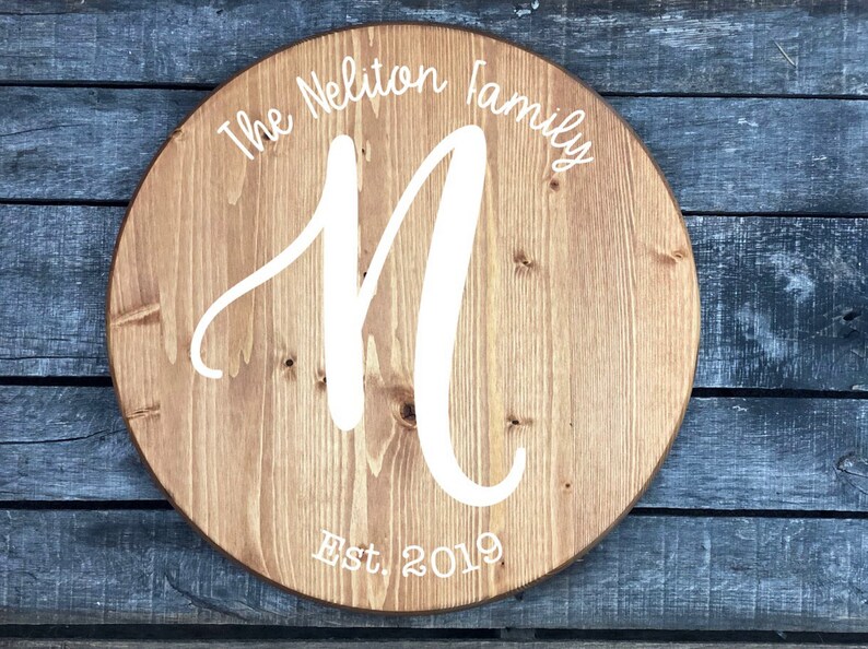 Lazy susan turntable personalized last name lazy susan Etsy