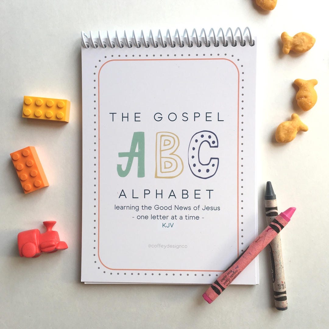 Printable, KJV, Gospel Alphabet, ABC Book, Chart, Children, Bible Verse
