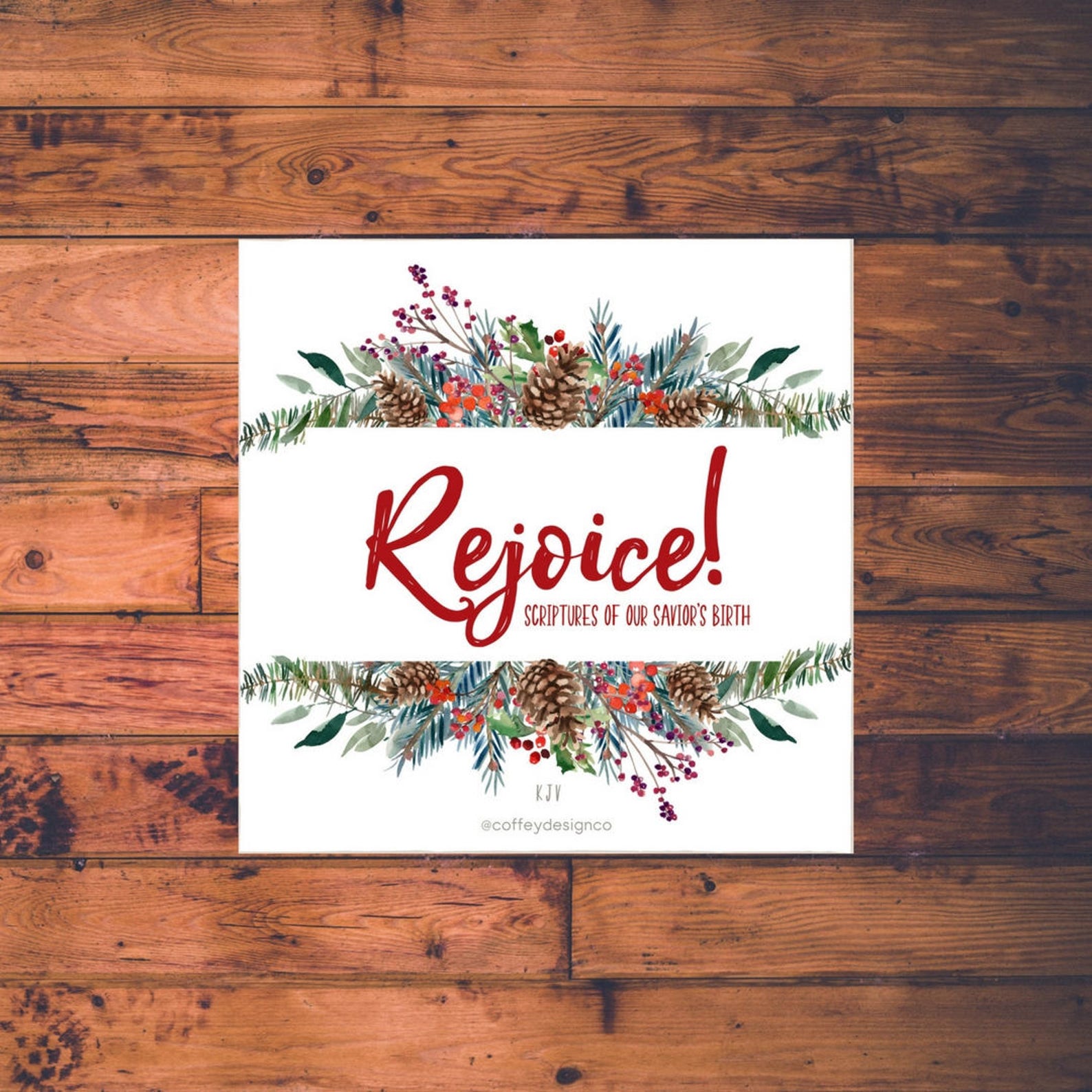 Printable KJV Christmas Scripture Cards Bible Verse Etsy