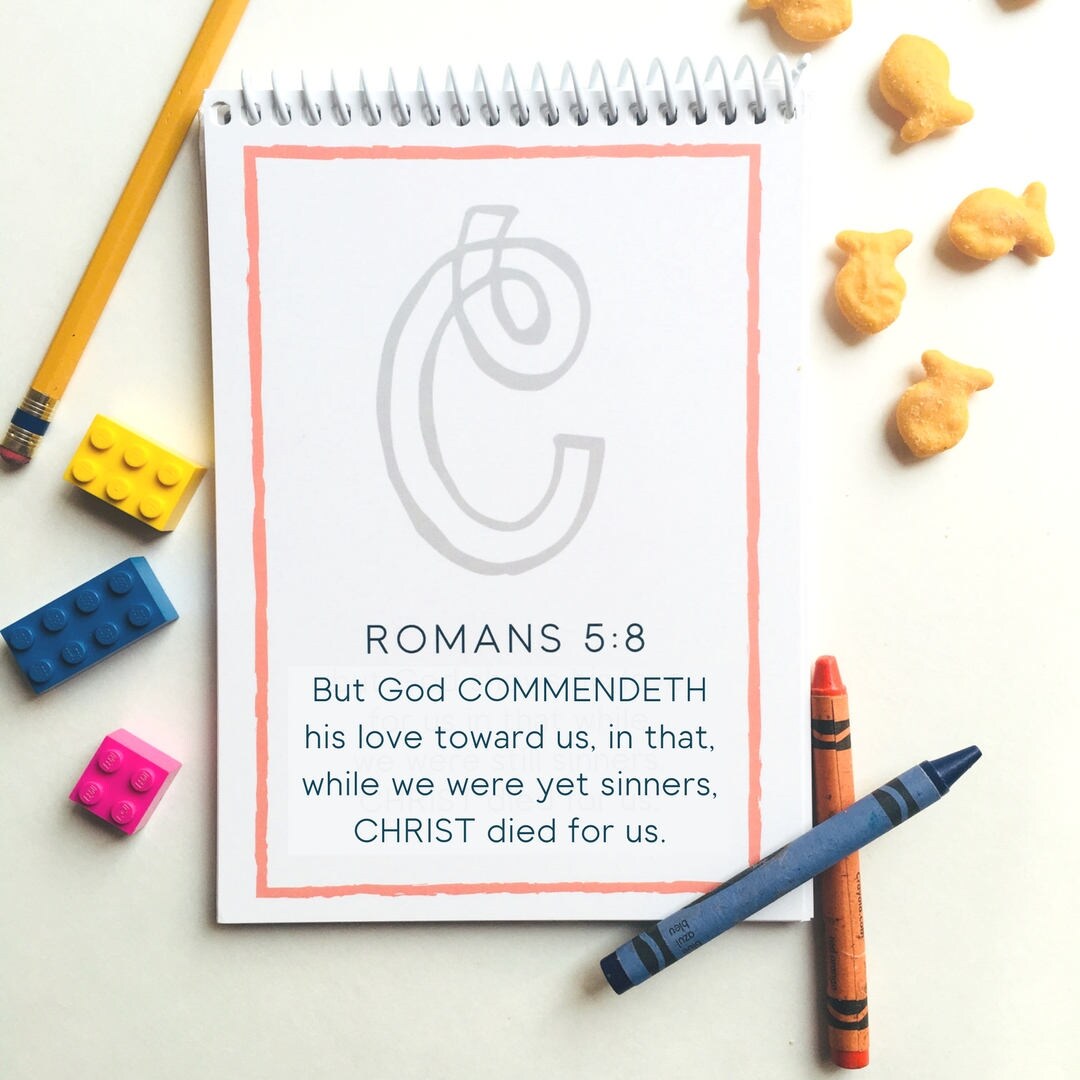Printable, KJV, Gospel Alphabet, ABC Book, Chart, Children, Bible Verse