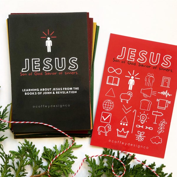 Jesus Son of God, Savior of Sinners, scripture cards for children