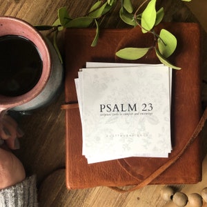 Psalm 23, kaarten met teksten voor troost en bemoediging