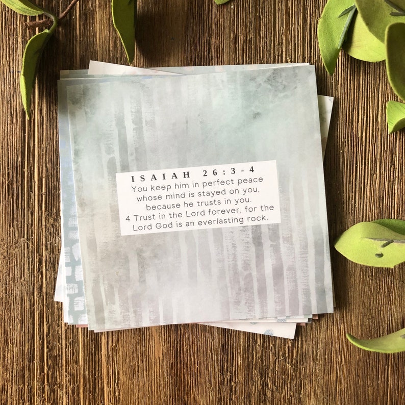 Trusting Scripture Cards Truth Squares Hope Hope - Etsy