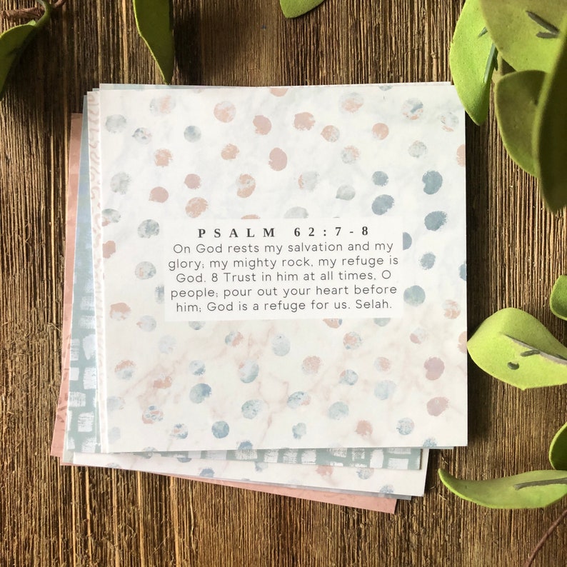 Trusting Scripture Cards Truth Squares Hope Hope - Etsy