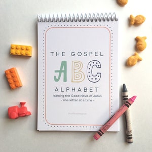 Imprimible, ESV, Alfabeto del Evangelio, Libro ABC, Gráfico, Niños, Versículo bíblico, Tarjetas de las Escrituras, niños, tarjeta de memoria, media