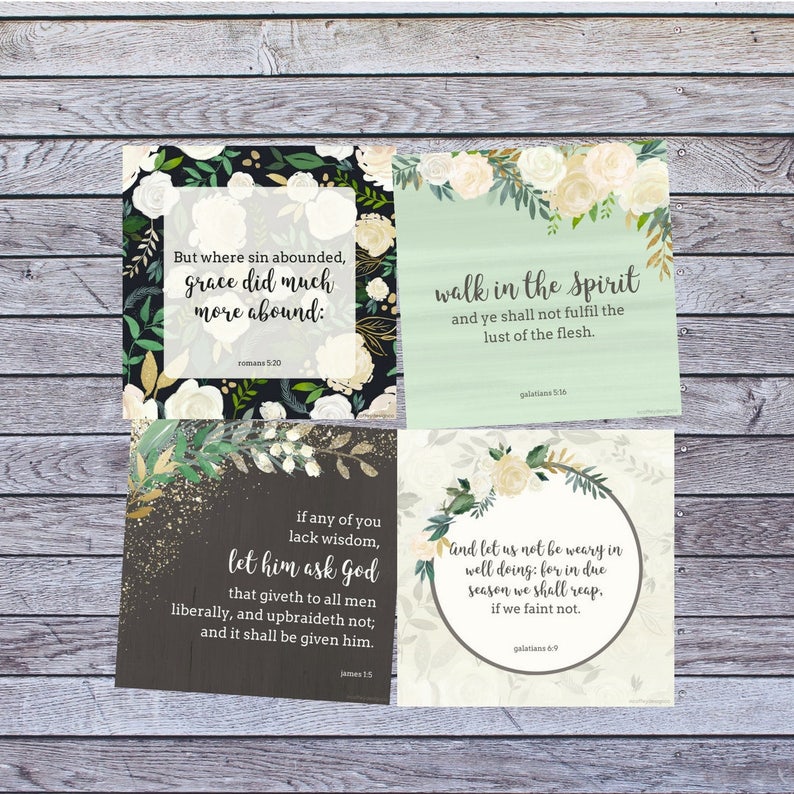 Printable KJV Mom Parenting Scripture Cards Truth Squares | Etsy