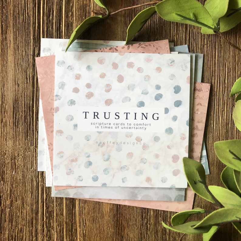 Trusting Scripture Cards Truth Squares Hope Hope - Etsy