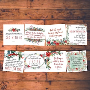 Cartes imprimables des Écritures de Noël, verset de la Bible ESV, joyeux, joie, réjouissez-vous, téléchargement, instantané, numérique, marque-places