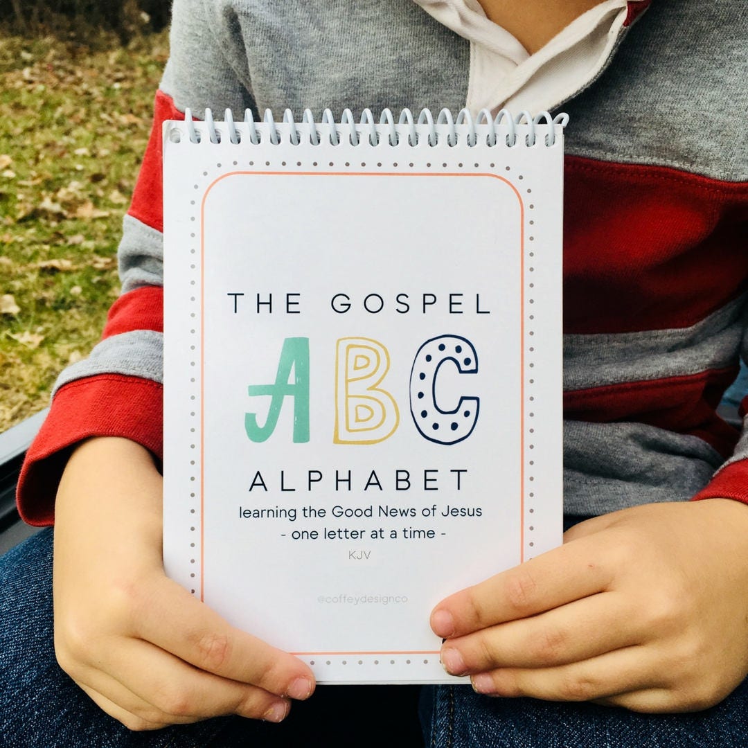 Printable, KJV, Gospel Alphabet, ABC Book, Chart, Children, Bible Verse