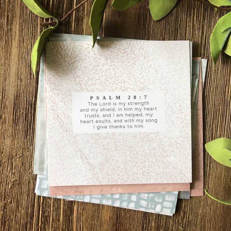 Trusting Scripture Cards Truth Squares Hope Hope - Etsy