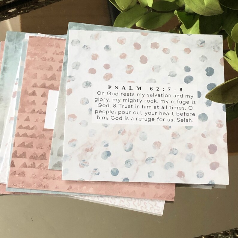 Trusting Scripture Cards Truth Squares Hope Hope - Etsy