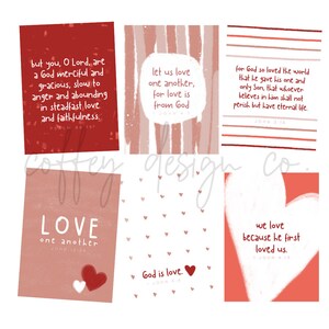 Afdrukbare Valentijnsdag, Bijbelvers, liefdesschriftkaarten
