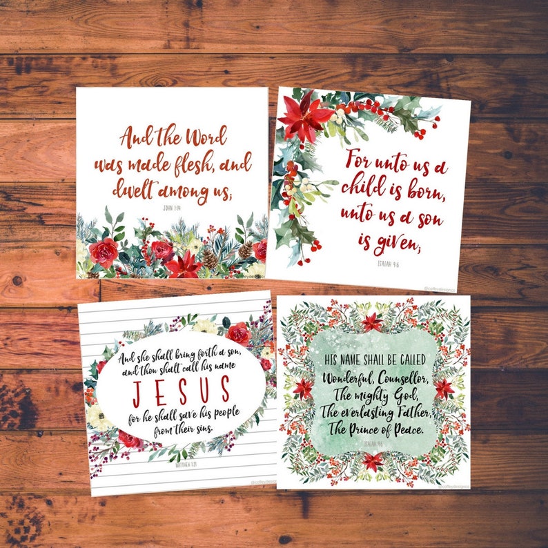 Printable Christmas Bible Verse Printable Christmas Bible Verse