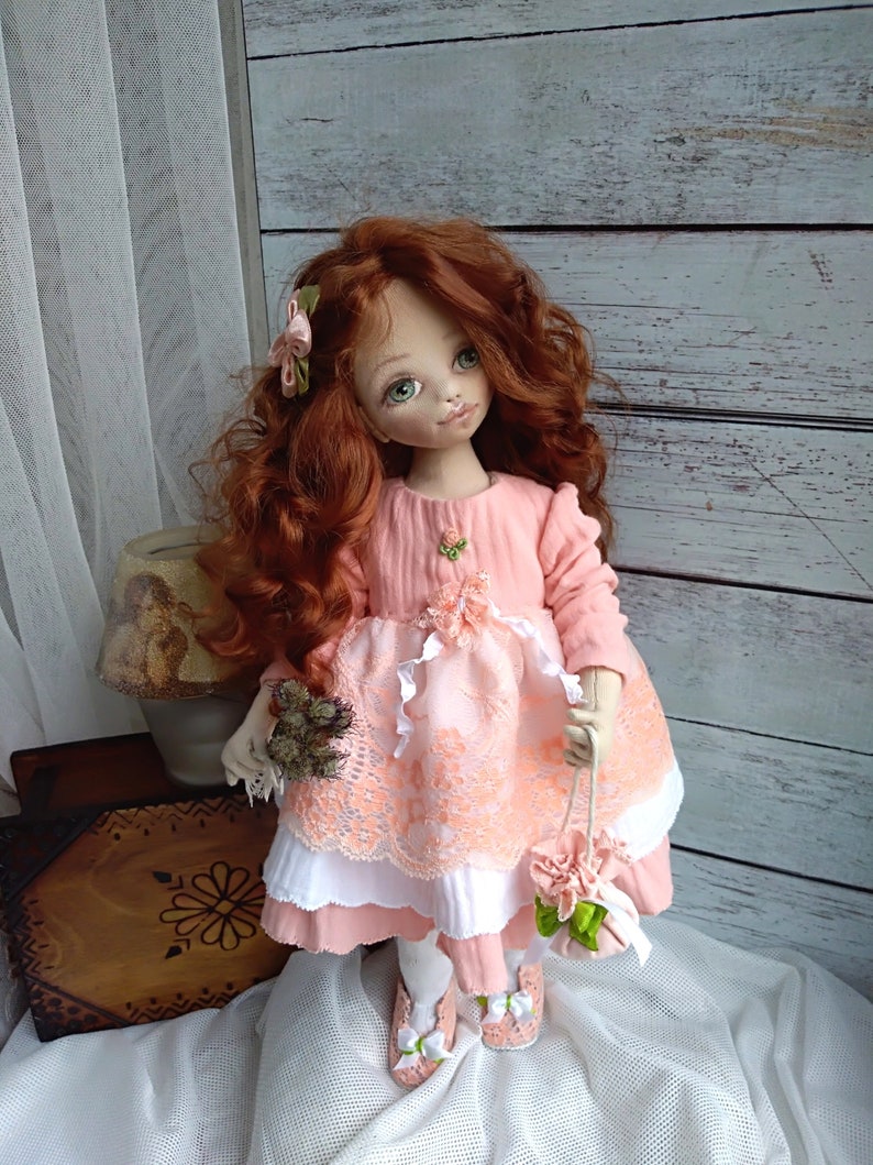 soft doll with real hair