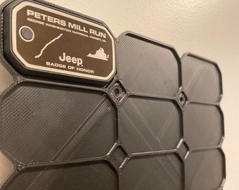 Jeep Badge Of Honor Wall Mount Plaque - Holds 12 Badges - Post July 2019