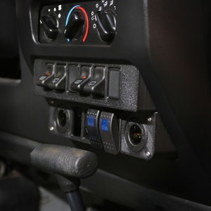 Jeep Wrangler TJ - LJ Stepped Switch Panel Fits 6 OEM & 4 Carling Switches / Jeep Wrangler Accessories