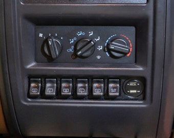 97-01 Jeep Cherokee XJ Switch Panel Fits 6 OEM switches passenger side power