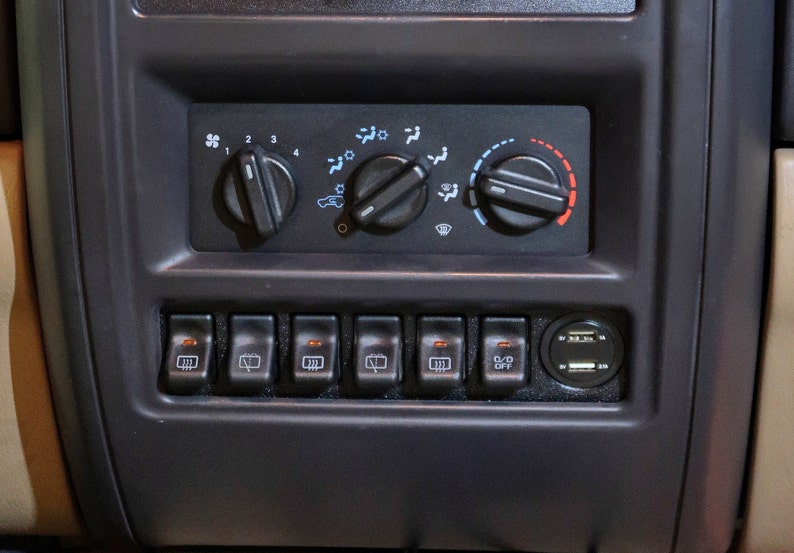 9701 Jeep Cherokee XJ Switch Panel Fits 6 OEM Switches Etsy