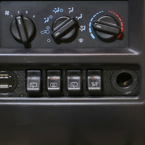 97-01 Jeep Cherokee XJ Switch Panel Fits 4 OEM Switches - Police Package