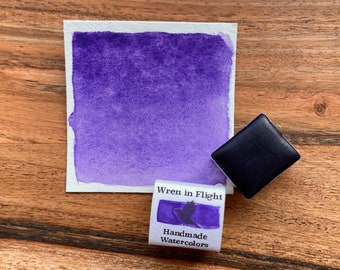 Ultraviolet Handmade Watercolor Paint - Natural Earth Pigments - Half pan