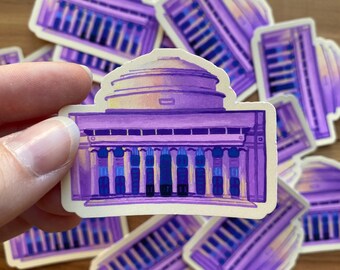 Sticker of MIT Dome - Posca Acrylic Marker Illustration