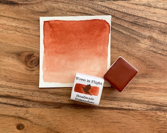 Rosewood Handmade Watercolor Paint - Half pan with magnet for travel set - earth pigments
