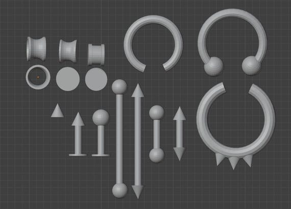 Fursuit Jewlery STL File Pack