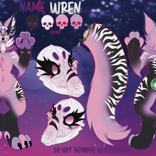 Skull Dog Reference Sheet - Etsy UK