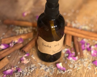 Natural Organic Body oil - Best Body Oil, - Aphrodisiac Massage Oil - Vegan Oil - Natural moisturiser - Pure essential oils - Handmade