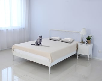 Beige Pet Proof Bed Cover, Waterproof Washable Couch Sheet for Pet Hair, Drool, or Accidents, Protect Furniture from Incontinent Animals