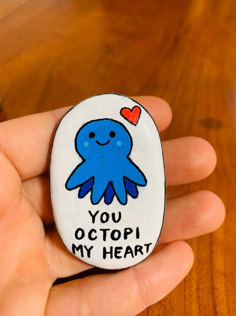 Painted Rocks Humor Funny Food Pun Painted Rocks: Valentine's Day Humor Gifts - Etsy