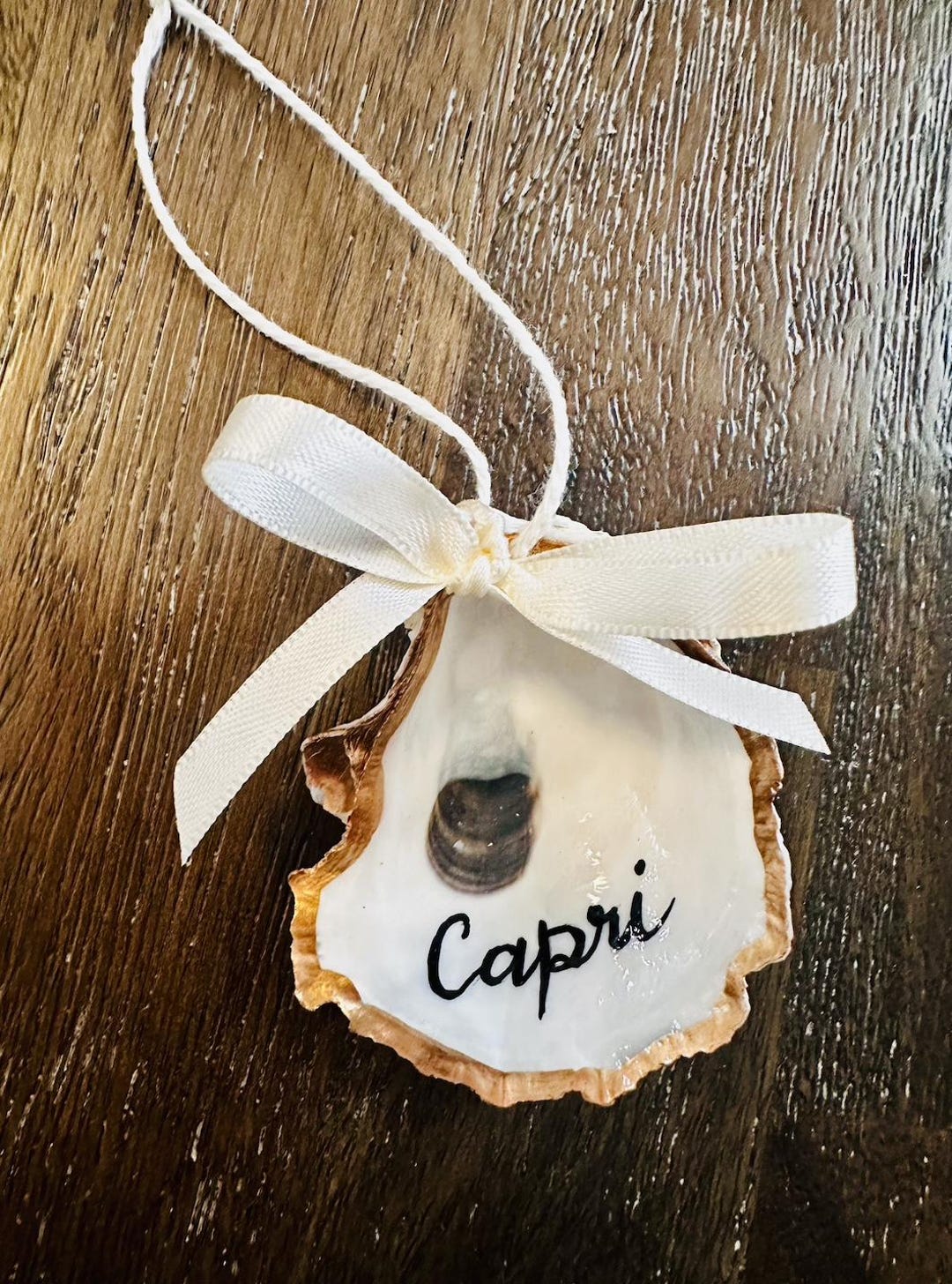 Capri Shells Capri, Amalfi Coast, Italy Oyster Shell Christmas Ornament Wine Bottle ...