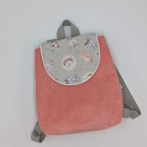 Children&#39;s backpack, nursery, nursery, nanny, baby, velvet