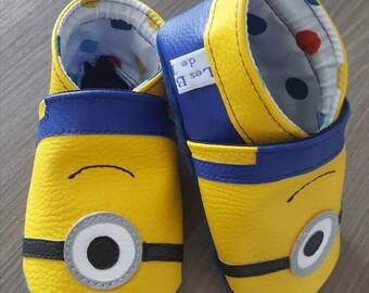 Chaussons Bebe Minion Etsy Chaussons Bebe Minion Etsy