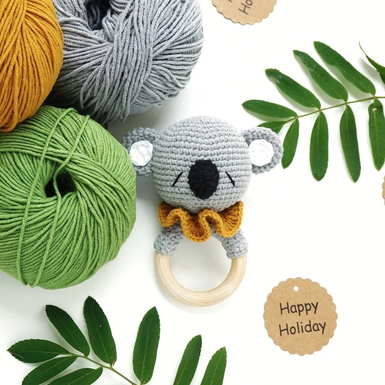 CROCHET PATTERN rattle Koala crochet PDF amigurumi rattle Etsy