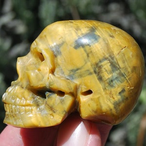 2in Flashy Nellite Pietersite Carved Crystal Skull