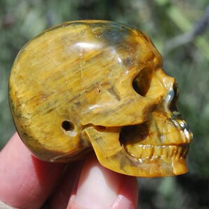 2in Flashy Nellite Pietersite Carved Crystal Skull