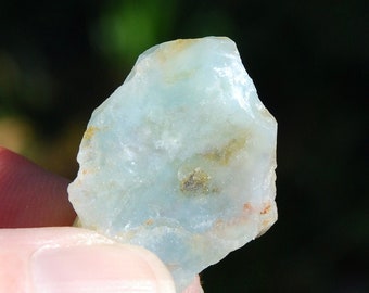 26 kt 29 mm blauw Peruaans opaalkristal, natuurlijk ruw blauw Andesopaal, Peru d5