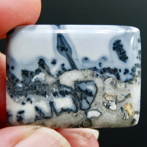 31mm Beautiful Maligano Jasper Cabochon Rectangle, Indonesia k7